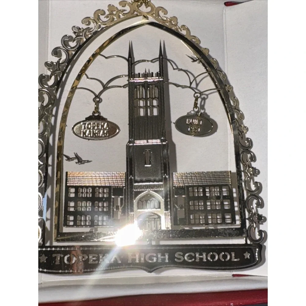 Nation's Treasures Topeka  HS  Ornament‎ 24K Gold Finish Brass